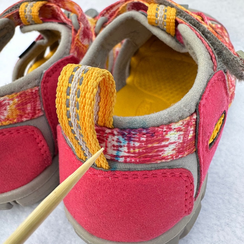 Keen Seacamp II CNX Sandals Kids Size 13 Pink Yellow Tie Dye Sport Water Shoes - Picture 5 of 12